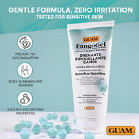 Guam GUAM FangoGel Anti Cellulite Cream for Legs with Hot-Cold Action - 200ml No-Rinse Lipo Active Mud Gel for Skin Firming, Slimming Care, Water Retention and Smoother-Looking Sculpted Legs