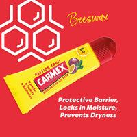 Carmex Passion Fruit Lip Balm Tube | SPF 15 For Sun Protection | Soothes And Repairs Dry, Cracked Lips | Intensely Hydrating Winter Lip Care Formula (10 g)