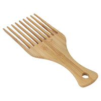 Hair Pick Comb,Wooden Afro Pick Lift Hair Comb,Hair Detangle Styling Comb with Wide Teeth for Wig Braid,Hair Styling Tool for Women Men