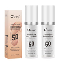 Domality 2 Pack Color Changing Foundation for Mature Skin, Liquid Base Makeup, SPF50 Sunscreen, Concealer Full Coverage, All Skin Tone Moisturizing Cover, Makeup Skin Tint, 30ml