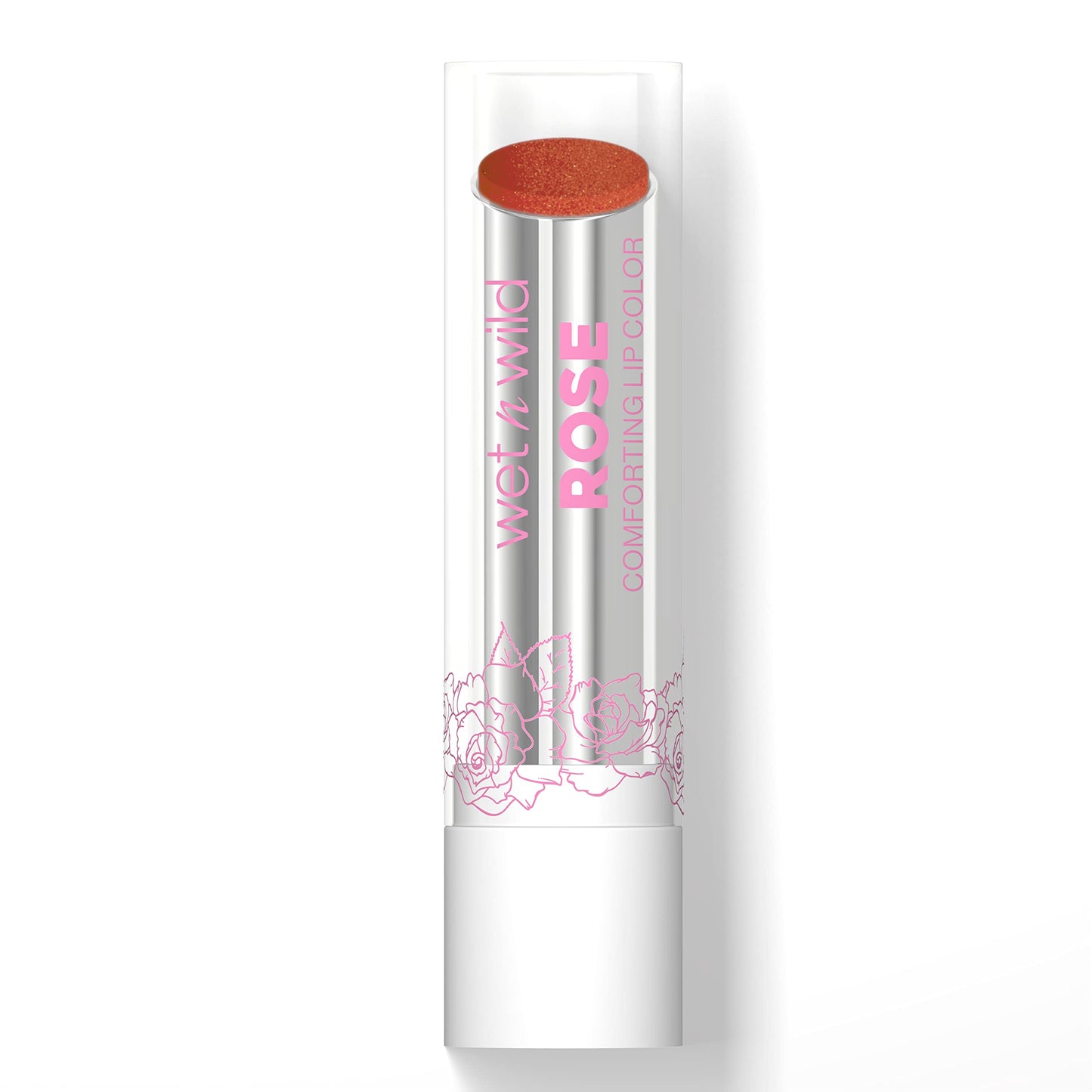 Wet n Wild Rose Comforting, Creamy Vibrant Lip Color, Rosehip Oil and Vitamin E Enriched Formula, Buidable Color, Soft 'n Juicy Shade