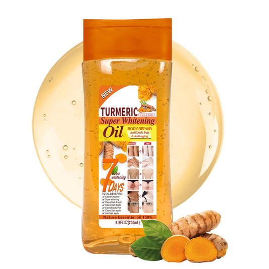 Cureluxe Turmeric Essential Oils - Turmeric & Vitamin E Oil - Anti-Aging & Anti Wrinkles Body Oil for Women - Deeply Nourishing Body Oil for Dry Skin - Body&Facial Oils Gel - Turmeric Massage Oils