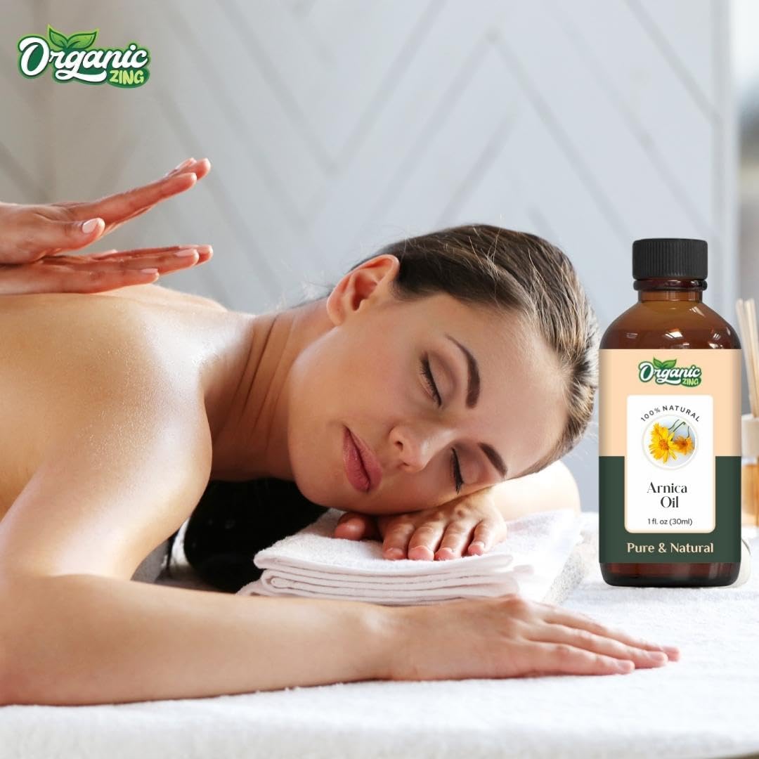 ORGANIC ZING Organic Zing Arnica (Arnica Montana) Oil | Pure & Natural Essential Oil for Skincare, Hair Care & Massage - 30ml/1.01fl oz