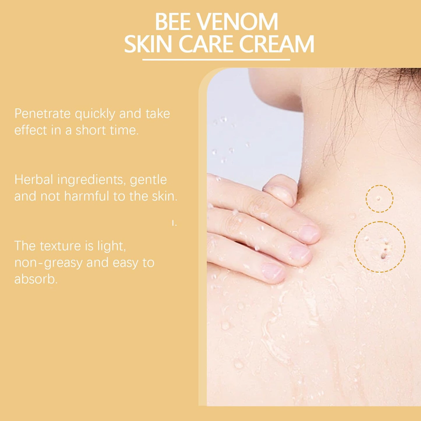 YXtecd Powerful All-Body Skin Cream, Bee Venom Skin Cream,Bee Venom Cream,for All Skin Types