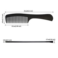 TONGTLETECH Hair Comb - a Professional Black Carbon Fibre Detangling Hair Comb by Tongtletech, Barber Comb Hairdressing Hair Styling Comb Heat Resistant Anti-static Handgrip Comb for Long, Wet or Curly Hair Comb