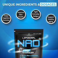 Directpurity Direct Purity NAD Supplements – 1150 mg Healthy Aging Liposomal NAD with Trans Resveratrol TMG and Piperine Blend Supports Cellular Health DNA Repair Energy and Metabolism – 60 Vegan Capsules