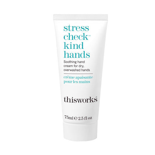 This Works Stress Check Kind Hands, 75 ml - Intensely Hydrating Hand Cream Enriched with Shea Butter, Vitamin E and Ylang Ylang Essential Oils - Soothing Hand Moisturiser for Dry and Sensitive Skin