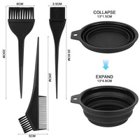 GAOHUI 4 Pcs Hair Coloring Brushes, Hair Dye Kit, Double Sided Hair Dying Brushes Tint Comb Set, DIY Salon Hair Dye Brush and Bowl Set with Hair Dying Mixing Bowl