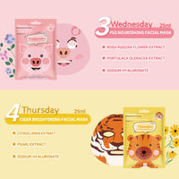 Kids Face Masks, Personalised Face Masks, Animal Face Mask For Kids, Sheet Face Masks Set, Spa Party Facial Mask Skincare Set, Kids Skincare，Kids Pamper Sets For Girls (7Pcs)