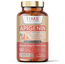 Time Health Apigenin - 50mg x 120 Capsules - 98%+ Purity - Optimal Dose for Sleep & Relaxation Support - NAD+ Booster - Grapefruit Source - UK Made - GMP Standards - Zero Additives (120 Count (Pack of 1))