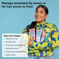 Noughty 97% Natural Frizz Magic Conditioner, Anti Frizz/Humidity Conditioning Formula for Frizzy, Curly and Wavy Hair, 97% Natural Sulphate Free Vegan Haircare for Smooth Control and Shine 250ml