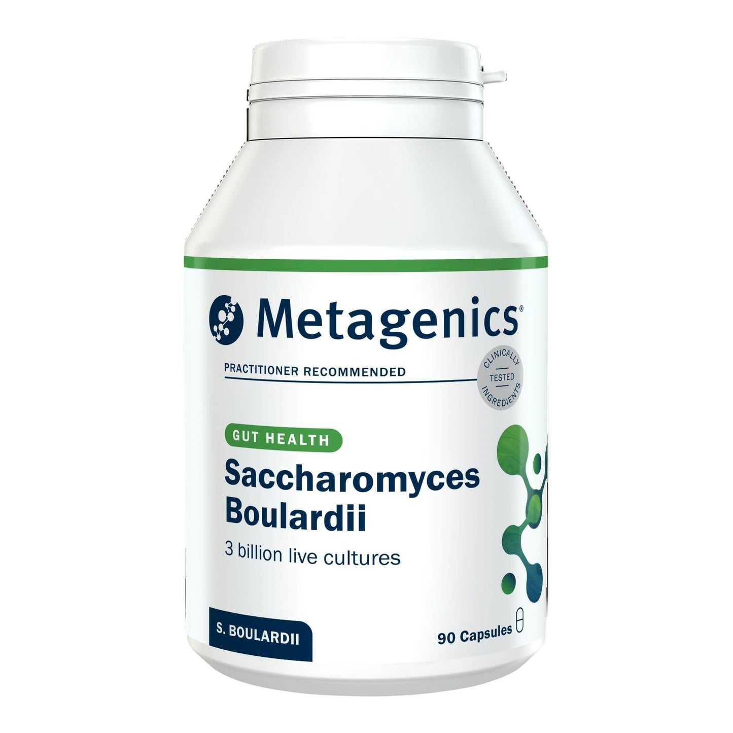 Metagenics - Saccharomyces Boulardii 3 Billion - Travel Gut Support Supplement - No Refrigeration Required - 90 Capsules