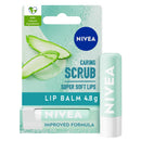 Nivea NIVEA 2in1 Aloe Vera Lip Scrub (4.8g), Caring Lip Balm with Aloe Vera and Vitamin E, Gently Exfoliates for Super Soft Lips, Intensive Lip Care, No Need to Wipe Off