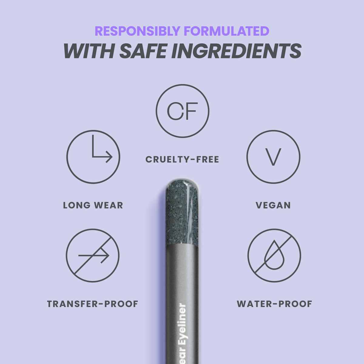 Wonderskin 1440 Longwear Eyeliner Eye Makeup Pencil Eyeliner Waterproof Super Creamy Smudge Proof Eye Makeup (Oyster Blue)