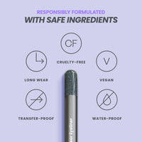 Wonderskin 1440 Longwear Eyeliner Eye Makeup Pencil Eyeliner Waterproof Super Creamy Smudge Proof Eye Makeup (Oyster Blue)