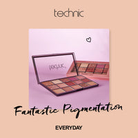 Technic Invite Only Eyeshadow Palette - 15 Blendable Shades with Highly Pigmented Glitters, Shimmers & Mattes for Day or Night Looks. A Mixture of Pinks, Berries and Neutrals. 22.5g