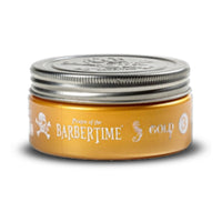 BARBERTIME Hair Styling Gold Pomade Wax | Gel Wax Pomade No3 | Shine Look Strong Hold 150 ml