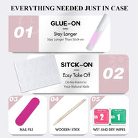 KQueenest Coral Orange Press on Nails Short Square, Short False Nails with Glue, Glossy Bright Solid Fake Nails Set, Natural Fit, Reusable Small Gel Stick on Nail for Women Decoration 24 Pcs