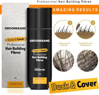 groomarang Hair Fibres X2 GROOMARANG Keratin Hair Building Fibres for Thinning Hair - Instantly Conceals Thinning Areas for Fuller Thicker Hair- For Men & Women 28g + Hair Loss Prevention Lotion (Light Brown)