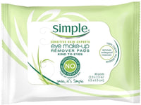 Simple Kind to Skin Eye Make Up Remover Pads Pack of 2