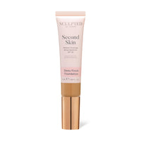 SCULPTED by Aimee Connolly Second Skin Dewy Liquid Face Foundation from Sculpted by Aimee - 32ml Buildable, Medium Coverage Foundation with Dewy Finish, Hyaluronic Acid, Collagen Boosting Formula, SPF 50, (Tan Plus 5.5)