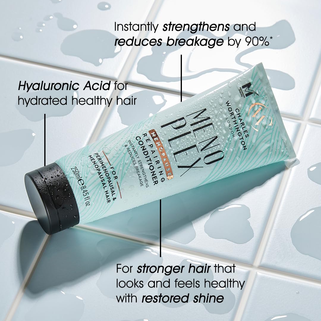 Charles Worthington MenoPlex Menopause Repairing Conditioner, for Dry Dull Hair, Salon Conditioner for Menopausal Hair, 250ml