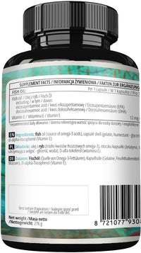 APOLLO'S HEGEMONY Fish Oil 1000mg - High Dose Omega 3 with 330mg EPA and 220mg DHA - 200 Softgel Capsules - 6 Months Supply - Unsaturated Fatty Acids (EFAs) - Supports Heart and Brain Health - by Apollo's Hegemony