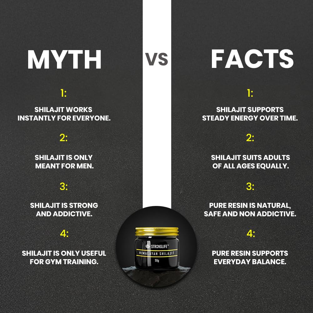Stronglife Shilajit Resin – Pure Himalayan Shilajit Gold with High Fulvic Acid | 50g Jar of Authentic Natural Mineral Resin for Energy, Vitality & Performance | Premium Shilajit Supplement UK