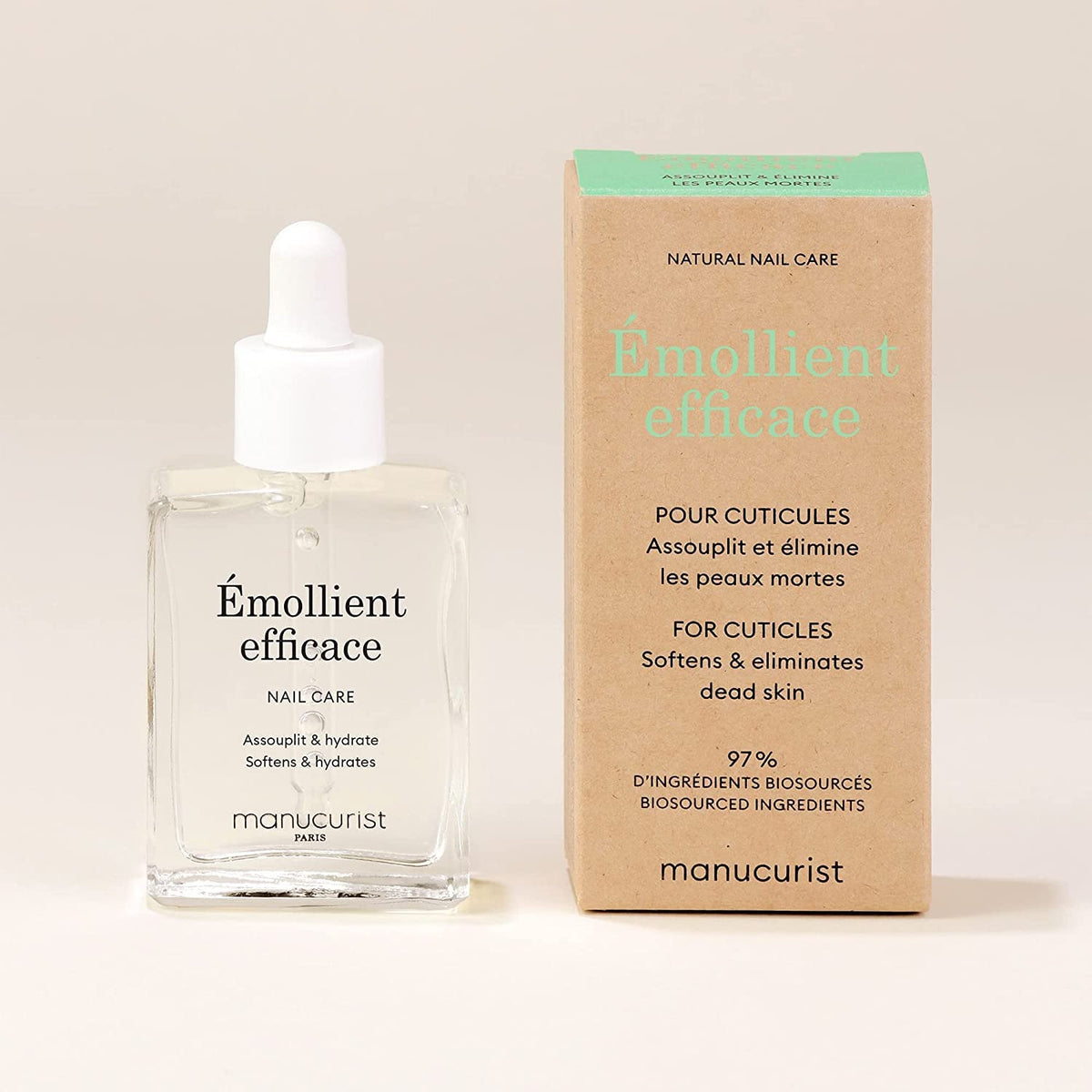Manucurist Cuticle Remover - Gel Cuticle Remover - Cuticle Care - 9-Free, 97% Bio-Sourced Ingredients - Made in France - Nail Care - 0.5 fl oz Bottle