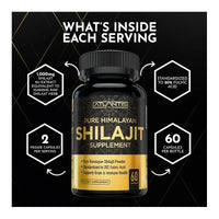 Shilajit Supplement Capsules, 10,000mg Equivalent per Serving, Made in The USA, Shilajit for Men & Women, 60 Capsules