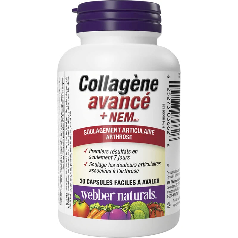 Webber Naturals Advanced Collagen with Natural Eggshell Membrane (NEM), Capsule, 30 Count