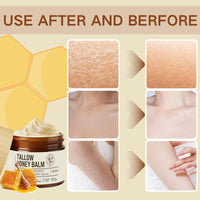 Cureluxe Body Moisturiser & Face Cream with Natural Beef Tallow,Beef Tallow Honey Blam for Face & Body Care,Smooth Skin,Deep Hydration & Nourishment,Day Cream for All Skin Types,57g