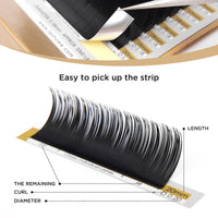 LASHVIEW Eyelash Extensions,Individual Lashes,0.20 Thickness D+ Curl 8-15mm,Premium Single &Classic Lashes,Mink and Natural Semi Permanent Eyelashes,Soft Application-Friendly