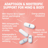 Applied Nutrition - Solutions - Shilajit, Lion’s Mane & Ashwagandha - High Strength Nootropic & Adaptogen Blend - Mental Clarity, Stress & Energy Support - 60 Capsules - 30 Servings