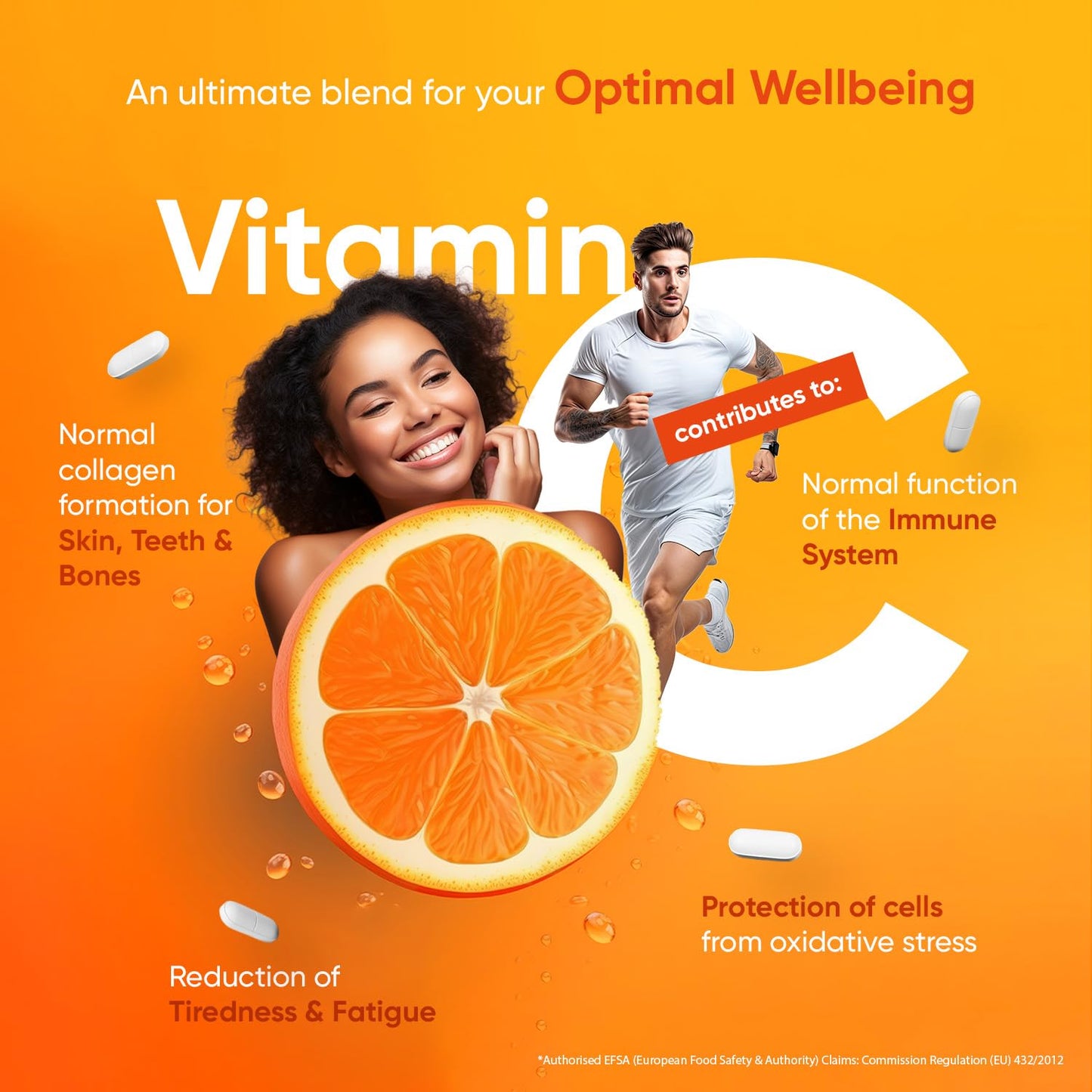 Vitamin C 1000mg – 180 High Strength Vitamin C Tablets with Rosehip & Bioflavonoids - Vegan Vitamin C Supplement (As Ascorbic Acid) for Immune System – Energy Tablets for Men & Women - Made in The UK