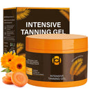 Muiefe Intensive Tanning Gel for Outdoor Sun, Natural Brown Tanning Accelerator Cream, Sunbed Tan Accelerator with Carrot Oil & Vitamin E, Sunscreen without SPF, Moisturizing Body Gel for Women Men, 150g