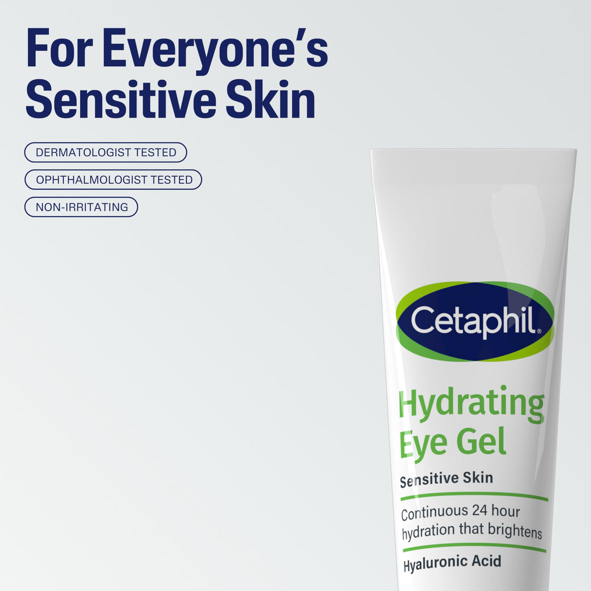 Cetaphil Hyaluronic Acid Eye Gel, 14ml, Eye Cream with Niacinamide, Visibly Reduce Dark Circles, Vegan-Friendly, Packaging May Vary