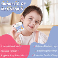 RoongDuuDll Magnesium Cream for Kids, Topical Magnesium Lotion for Sleep, Calm Magnesium Oil Butter Balm with Shea Butter, Aloe Vera, Calendula, Baby Cream for Feet, Stomach, Arms, Legs Relief for Bedtime - 150g
