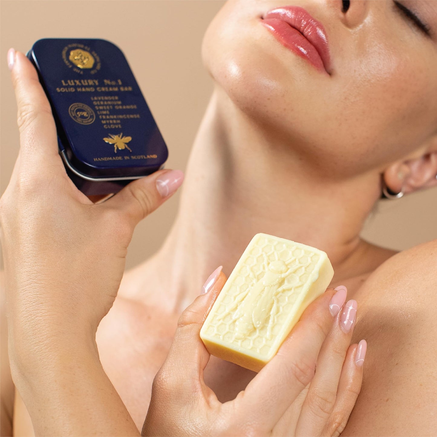 The Edinburgh Natural Skincare Company Ltd. Moisturising Solid Hand Cream Bars | For Dry & Sensitive Hands | Luxury No.1 Scent | Natural Hand Cream | No Sticky Residue | Luxury Gift | Cruelty Free | Edinburgh Skincare Company