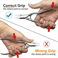 VOGARB Long Handled Toenail Clippers for Thick Nails, Heavy Duty Large Toe Nail Clippers Set for Seniors, Men, Adult, Podiatrist, 5pcs Set