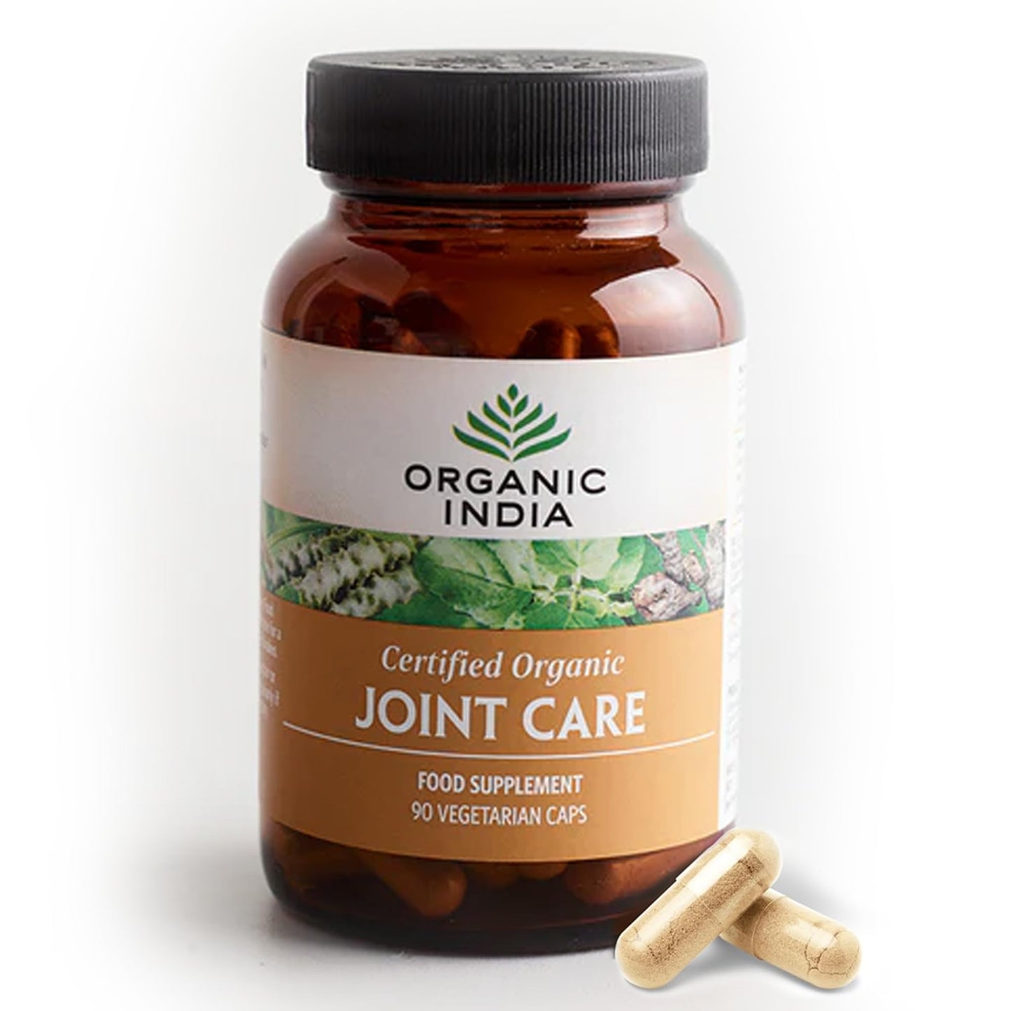 Organic India Joint Care Capsules with Ashwagandha, Certified Organic & Vegan, 90 Capsules