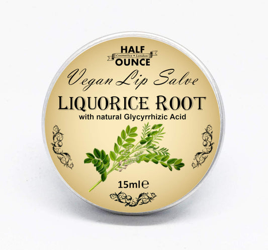 Half Ounce Cosmetics Liquorice Balm, Vegan Lip Salve containing Liquorice (Licorice) Root Extract