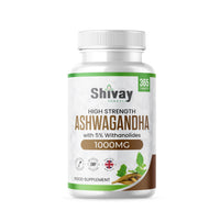 Ashwagandha 2000mg per Serving | 365 Vegan Tablets - 6 Month Supply | Pure High Strength Ashwagandha Root Extract Supplement by Shivay Herbals