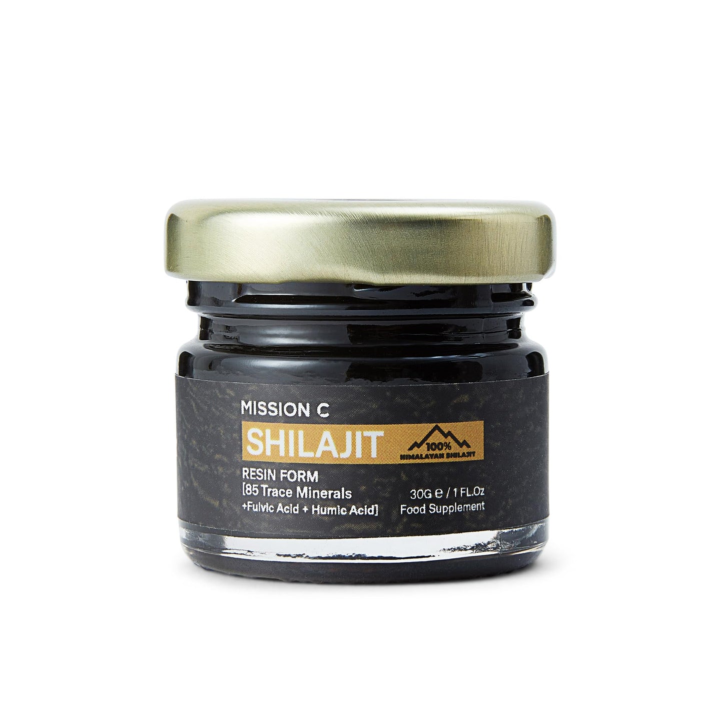 Shilajit - Pure Original Himalayan 30g - 100% Pure, Rich in Fulvic & Humic Acid, Contains 85 Minerals, Immune System & Vitality Booster, Vegan - Lab Tested - Mission C
