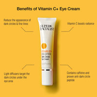 Super Facialist - Vitamin C + Brighten Dark Circle Eye Cream, Revive & Brighten The Under Eye Area, Boosted with Caffeine & Light Diffusers, Fragrance Free, 15ml