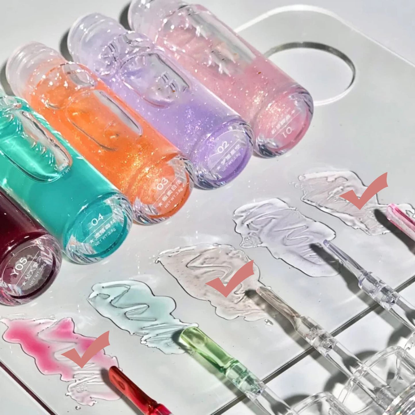 GEEWHILE Moisturizing Lip Gloss Set 3Pcs Lip Glow Oil Set Plumping Lip Gloss, Hyaluronic Moisturizing Lip Balm Shimmer Hydrating Lip Gloss, Long Lasting Moisturizing Non-Stick Lip Oil for Women and Girls