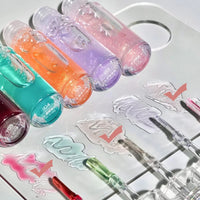 GEEWHILE Moisturizing Lip Gloss Set 3Pcs Lip Glow Oil Set Plumping Lip Gloss, Hyaluronic Moisturizing Lip Balm Shimmer Hydrating Lip Gloss, Long Lasting Moisturizing Non-Stick Lip Oil for Women and Girls