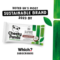 The Cheeky Panda Bamboo Facial Make Up Remover Wipes | Sustainable Face Wipes Eye Makeup Remover | Coconut Scented Pack of 25 Face Wipes | 99% Purified Water
