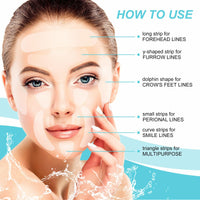 QUIWEN Face Wrinkle Patches 160 Pieces Wrinkle Remover Strips Pure Collagen Anti Wrinkle Patches Facial Patches for Wrinkles, Face Tape for Smooth Eye,Mouth,Forehead Wrinkles-Reduces Wrinkles, Nourishes Skin