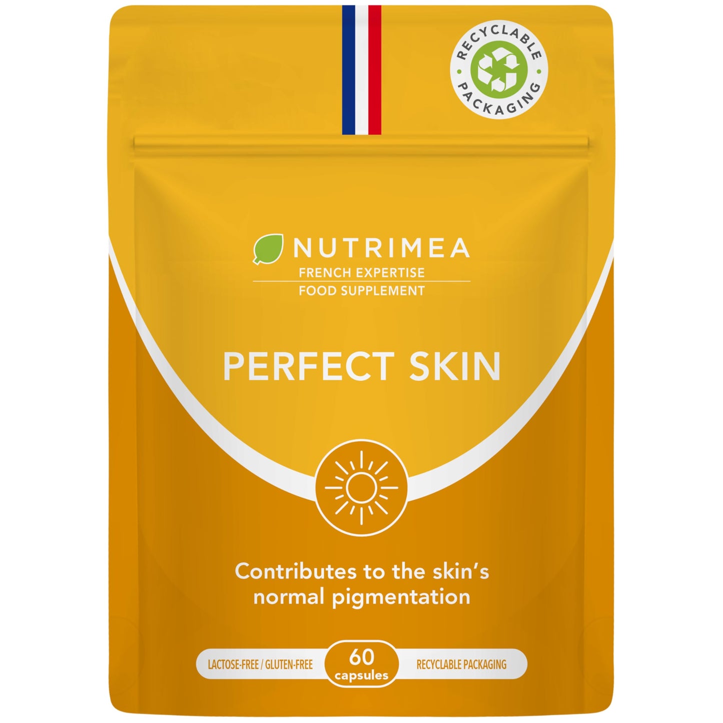 Laboratoires Nutrimea Perfect Skin Capsules - Beta Carotene, Lycopene, Copper and Vitamin E Formula - 60 Vegan Capsules - Gluten Free & GMO-Free - French Expertise - Nutrimea